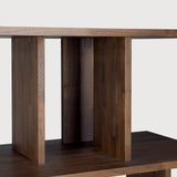 Irregular rack - varnished teak - brown White Cliff Studio Wall Shelf