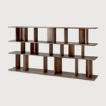 Irregular rack - varnished teak - brown White Cliff Studio Wall Shelf