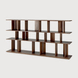 Irregular rack - varnished teak - brown White Cliff Studio Wall Shelf