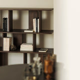 Irregular rack - varnished teak - brown White Cliff Studio Wall Shelf