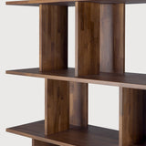 Irregular rack - varnished teak - brown White Cliff Studio Wall Shelf