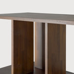 Irregular rack - varnished teak - brown White Cliff Studio Wall Shelf