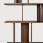 Irregular rack - varnished teak - brown White Cliff Studio Wall Shelf