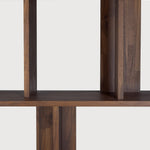 Irregular rack - varnished teak - brown White Cliff Studio Wall Shelf