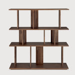 Irregular rack - varnished teak - brown White Cliff Studio Wall Shelf