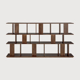 Irregular rack - varnished teak - brown White Cliff Studio Wall Shelf