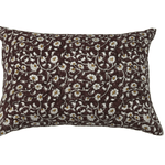 Izna Ruby on White Floral Throw Pillow Cover 22x22