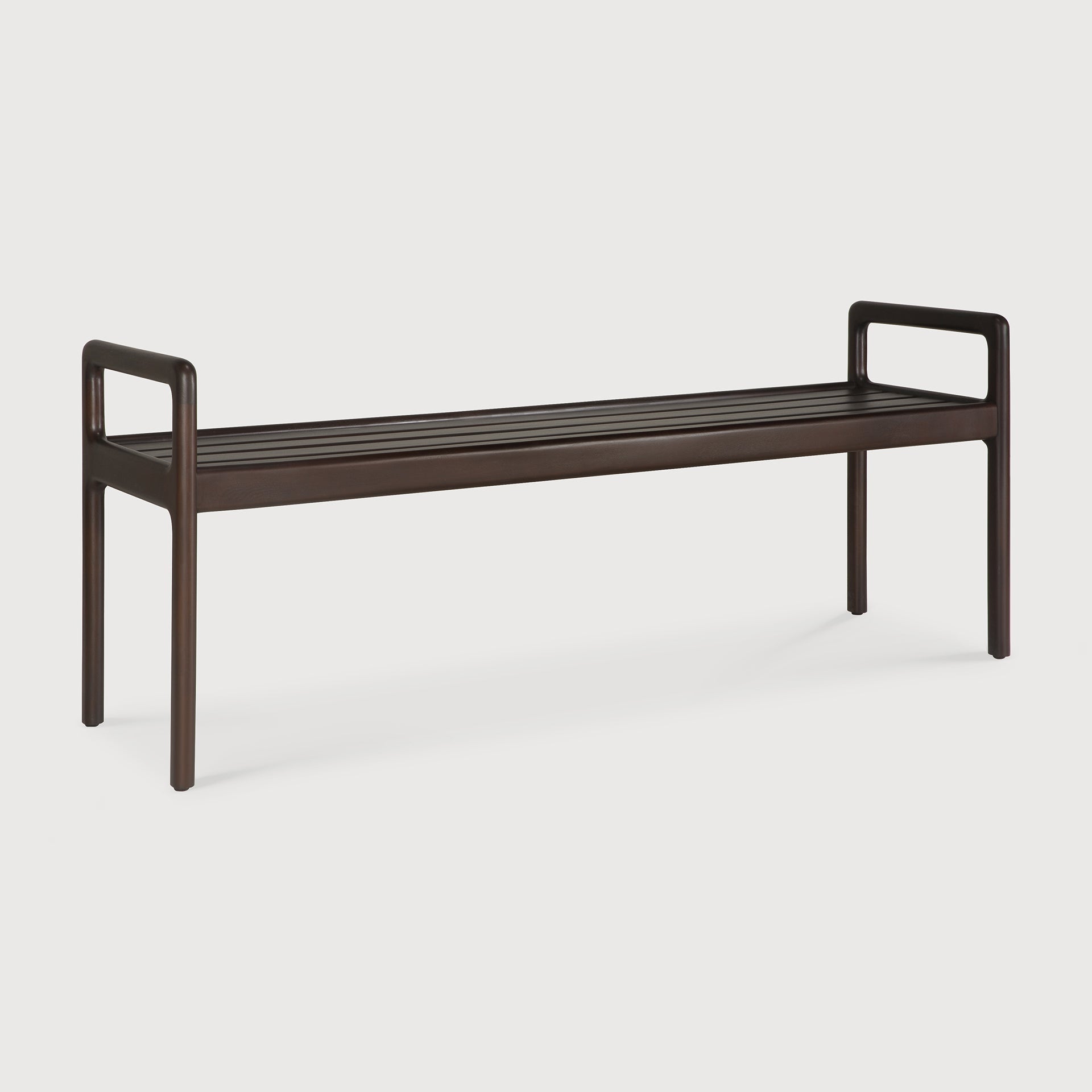 Jack bench frame - varnished mahogany - dark brown White Cliff Studio Bench / Dining Bench
