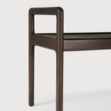 Jack bench frame - varnished mahogany - dark brown White Cliff Studio Bench / Dining Bench