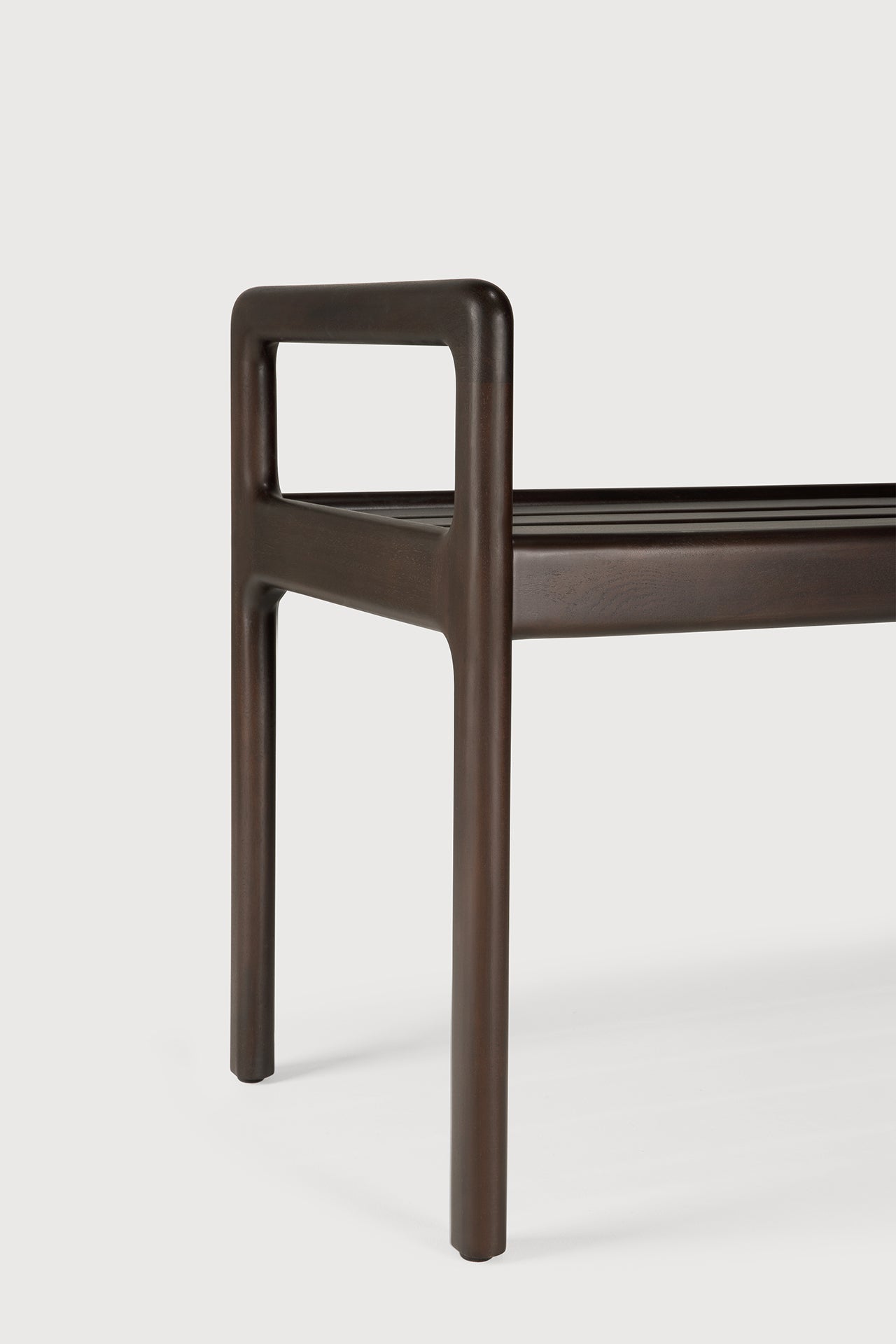 Jack bench frame - varnished mahogany - dark brown White Cliff Studio Bench / Dining Bench