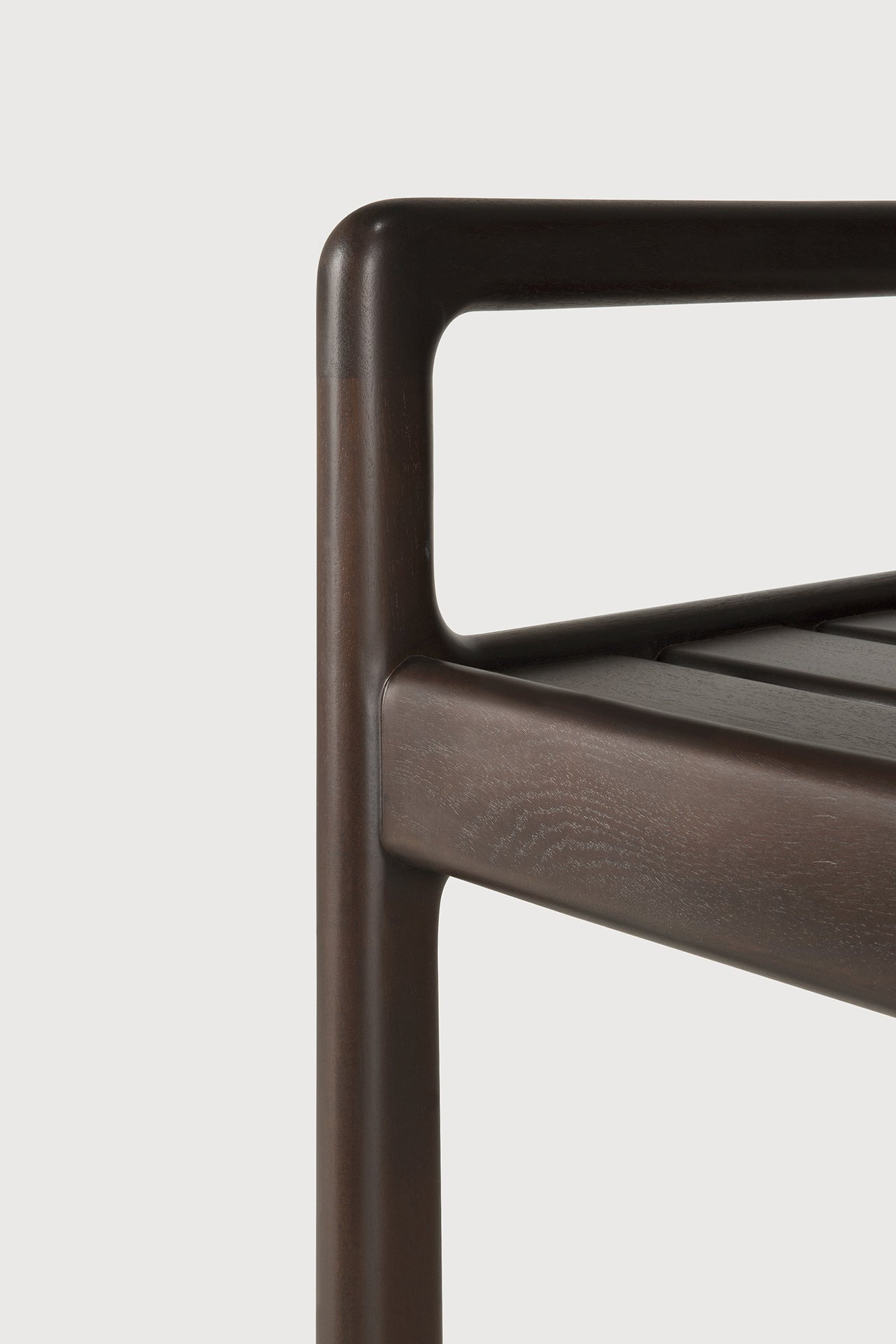 Jack bench frame - varnished mahogany - dark brown White Cliff Studio Bench / Dining Bench