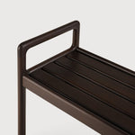 Jack bench frame - varnished mahogany - dark brown White Cliff Studio Bench / Dining Bench