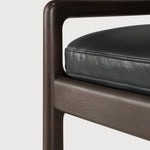 Jack bench - varnished mahogany - dark brown - Carbone leather White Cliff Studio Bench / Dining Bench