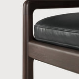 Jack bench - varnished mahogany - dark brown - Carbone leather White Cliff Studio Bench / Dining Bench