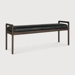 Jack bench - varnished mahogany - dark brown - Carbone leather White Cliff Studio Bench / Dining Bench