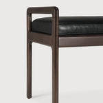 Jack bench - varnished mahogany - dark brown - Carbone leather White Cliff Studio Bench / Dining Bench