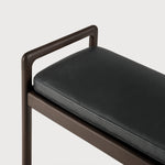 Jack bench - varnished mahogany - dark brown - Carbone leather White Cliff Studio Bench / Dining Bench