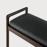 Jack bench - varnished mahogany - dark brown - Carbone leather White Cliff Studio Bench / Dining Bench