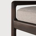 Jack bench - varnished mahogany - dark brown - Ivory fabric White Cliff Studio Bench / Dining Bench