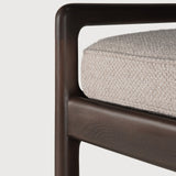 Jack bench - varnished mahogany - dark brown - Ivory fabric White Cliff Studio Bench / Dining Bench