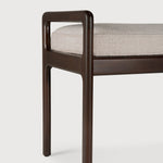 Jack bench - varnished mahogany - dark brown - Ivory fabric White Cliff Studio Bench / Dining Bench