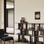 Jack footstool - varnished mahogany - dark brown - Carbone leather White Cliff Studio Ottoman