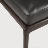 Jack footstool - varnished mahogany - dark brown - Carbone leather White Cliff Studio Ottoman