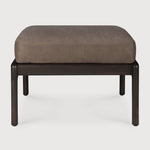 Jack footstool - varnished mahogany - dark brown - Terra nubuck leather White Cliff Studio Ottoman