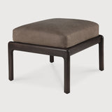 Jack footstool - varnished mahogany - dark brown - Terra nubuck leather White Cliff Studio Ottoman