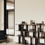 Jack lounge chair - varnished mahogany - dark brown - Carbone leather White Cliff Studio Lounge Chair