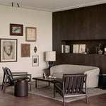 Jack lounge chair - varnished mahogany - dark brown - Carbone leather White Cliff Studio Lounge Chair