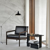 Jack lounge chair - varnished mahogany - dark brown - Carbone leather White Cliff Studio Lounge Chair