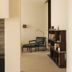 Jack lounge chair - varnished mahogany - dark brown - Carbone leather White Cliff Studio Lounge Chair