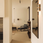 Jack lounge chair - varnished mahogany - dark brown - Carbone leather White Cliff Studio Lounge Chair