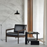 Jack lounge chair - varnished mahogany - dark brown - Carbone leather White Cliff Studio Lounge Chair