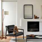 Jack lounge chair - varnished mahogany - dark brown - Carbone leather White Cliff Studio Lounge Chair