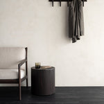 Jack lounge chair - varnished mahogany - dark brown - Ivory fabric White Cliff Studio Lounge Chair