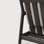 Jack lounge chair - varnished mahogany - dark brown - Ivory fabric White Cliff Studio Lounge Chair