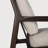Jack lounge chair - varnished mahogany - dark brown - Ivory fabric White Cliff Studio Lounge Chair