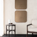 Jack lounge chair - varnished mahogany - dark brown - Ivory fabric White Cliff Studio Lounge Chair