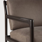 Jack lounge chair - varnished mahogany - dark brown - Terra nubuck leather White Cliff Studio Lounge Chair