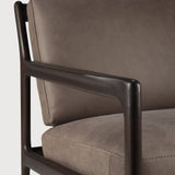Jack lounge chair - varnished mahogany - dark brown - Terra nubuck leather White Cliff Studio Lounge Chair