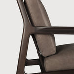 Jack lounge chair - varnished mahogany - dark brown - Terra nubuck leather White Cliff Studio Lounge Chair