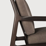Jack lounge chair - varnished mahogany - dark brown - Terra nubuck leather White Cliff Studio Lounge Chair
