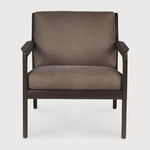 Jack lounge chair - varnished mahogany - dark brown - Terra nubuck leather White Cliff Studio Lounge Chair