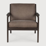 Jack lounge chair - varnished mahogany - dark brown - Terra nubuck leather White Cliff Studio Lounge Chair