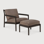 Jack lounge chair - varnished mahogany - dark brown - Terra nubuck leather White Cliff Studio Lounge Chair