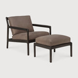 Jack lounge chair - varnished mahogany - dark brown - Terra nubuck leather White Cliff Studio Lounge Chair