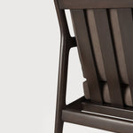 Jack lounge chair - varnished mahogany - dark brown - Terra nubuck leather White Cliff Studio Lounge Chair