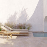 Jack outdoor adjustable lounger cushion - Natural fabric White Cliff Studio Outdoor Cushion